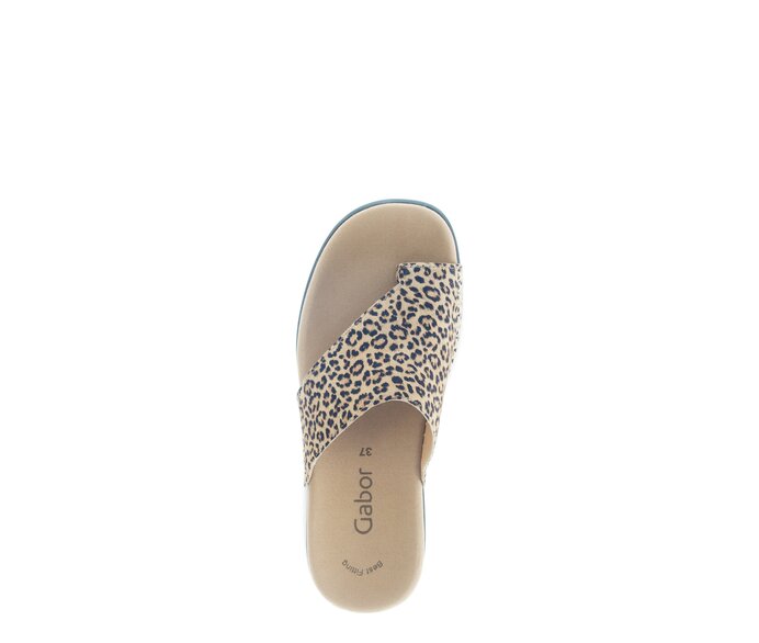 Gabor Damen  Zehentrenner Beige - Rauleder