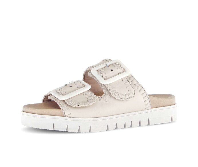 Gabor Damen  Pantolette Creme - Glattleder