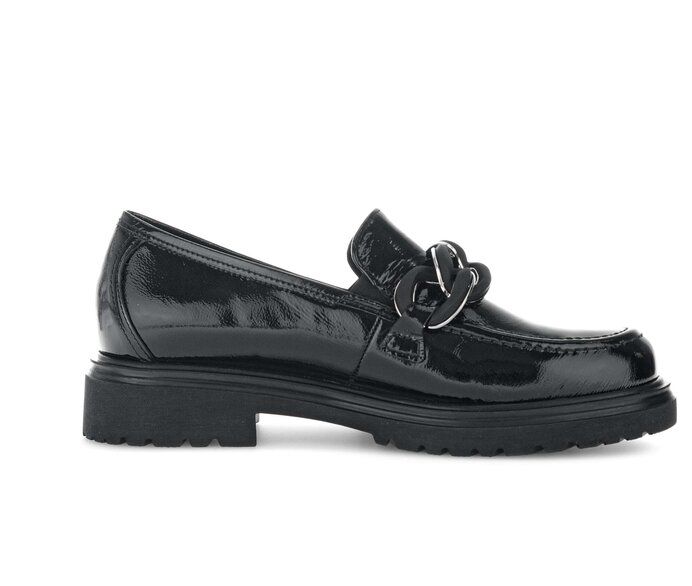 Gabor Damen  Loafer Schwarz - Lackleder