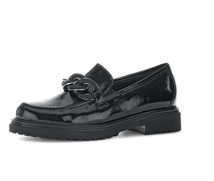 Gabor Damen  Loafer Schwarz - Lackleder