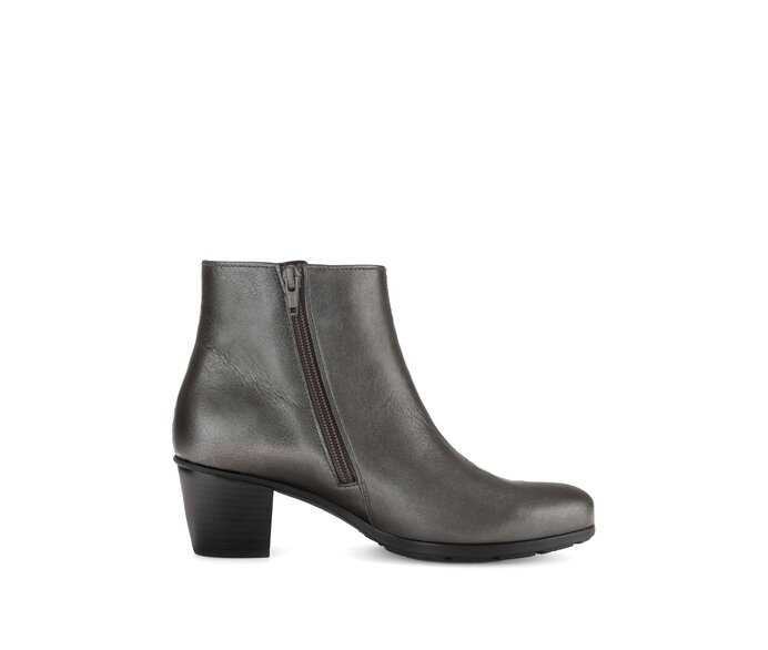 Gabor Damen  Elegante Stiefelette Silber - Glattleder