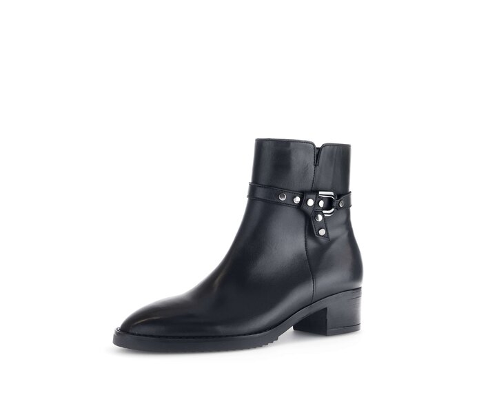 Gabor Damen  Elegante Stiefelette Schwarz - Glattleder