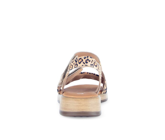 Gabor Damen  Riemchensandale Beige - Effektleder