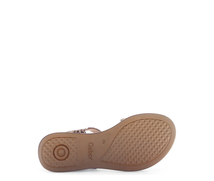 Gabor Damen  Riemchensandale Beige - Effektleder