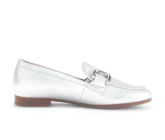 Gabor Damen  Slipper Silber - Effektleder