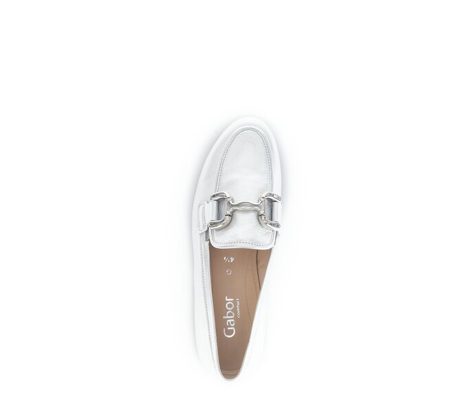 Gabor Damen  Slipper Silber - Effektleder