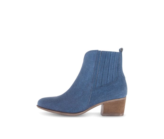 Gabor Damen Elegante Stiefelette Blau - Rauleder