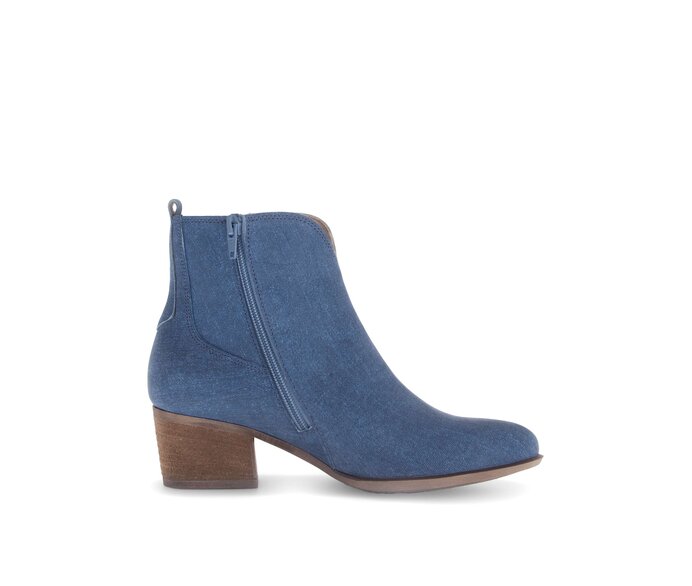 Gabor Damen  Elegante Stiefelette Blau - Rauleder