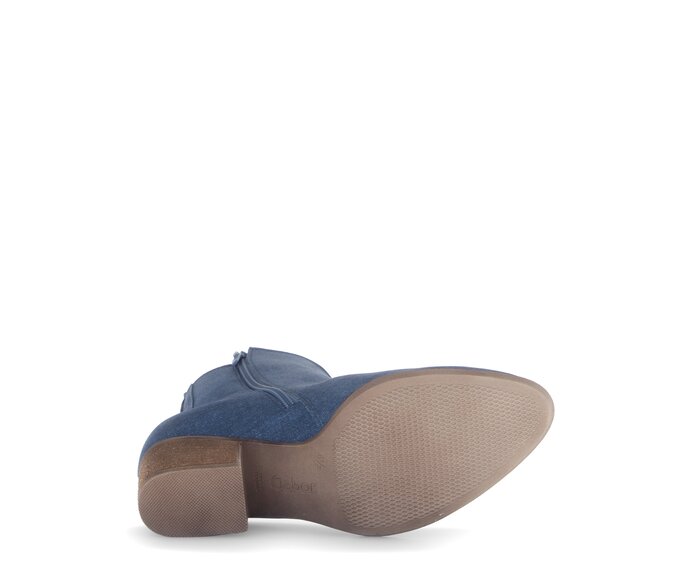 Gabor Damen  Elegante Stiefelette Blau - Rauleder