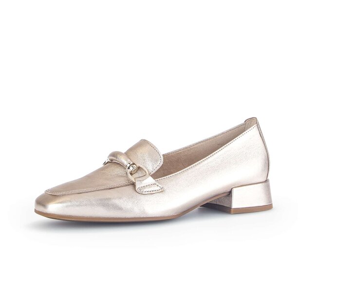 Gabor Damen  Slipper Gold - Effektleder