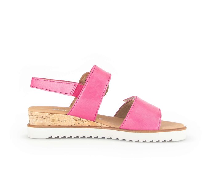 Gabor Damen  Keilsandalette Pink - Glattleder