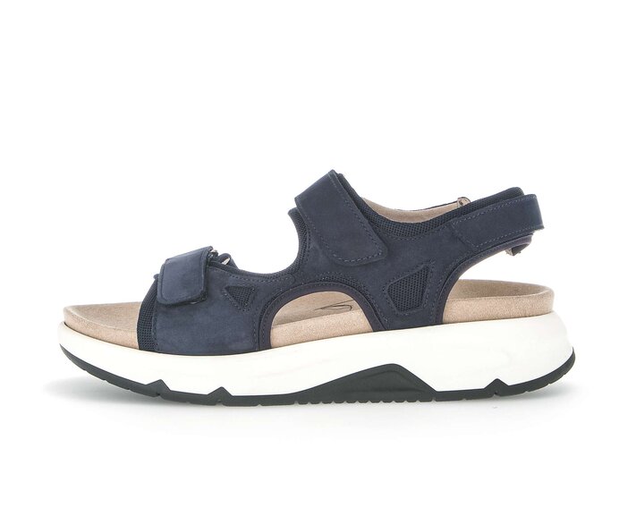 Gabor Damen Trekkingsandale Blau - Materialmix Leder/Lederimitat