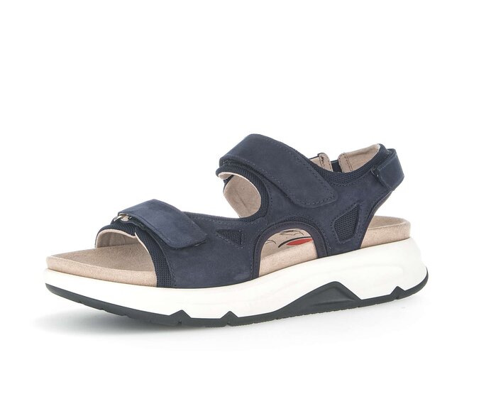 Gabor Damen  Trekkingsandale Blau - Materialmix Leder/Lederimitat