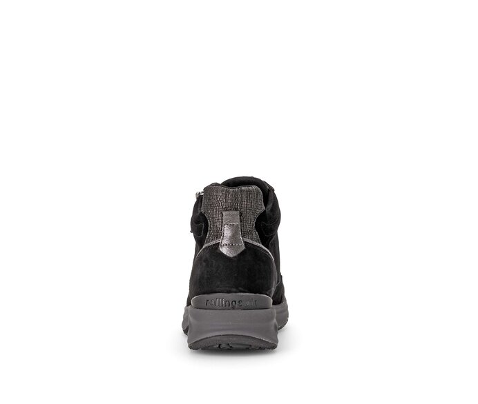 Gabor Damen  Sportliche Stiefelette Schwarz - Materialmix Leder