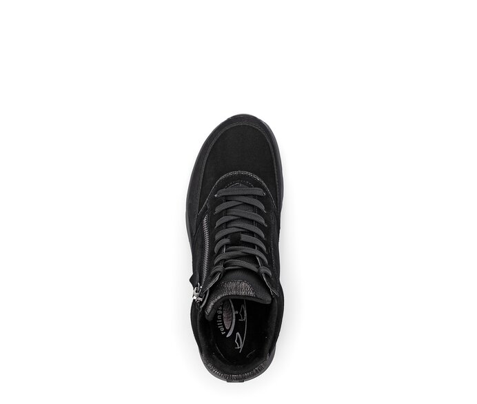 Gabor Damen  Sportliche Stiefelette Schwarz - Materialmix Leder