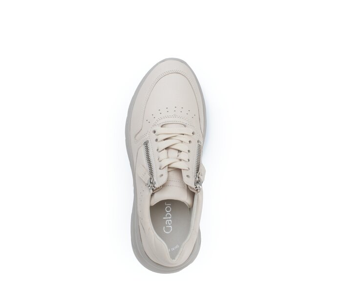 Gabor Damen  Sneaker Low Creme - Glattleder