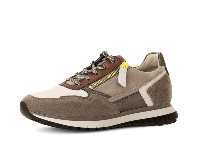 Gabor Damen  Sneaker Low Braun - Materialmix Leder