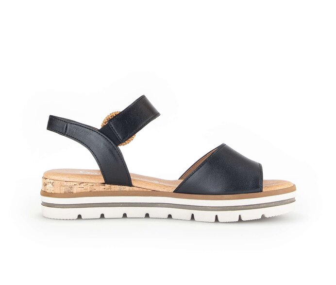 Gabor Damen  Keilsandalette Schwarz - Glattleder