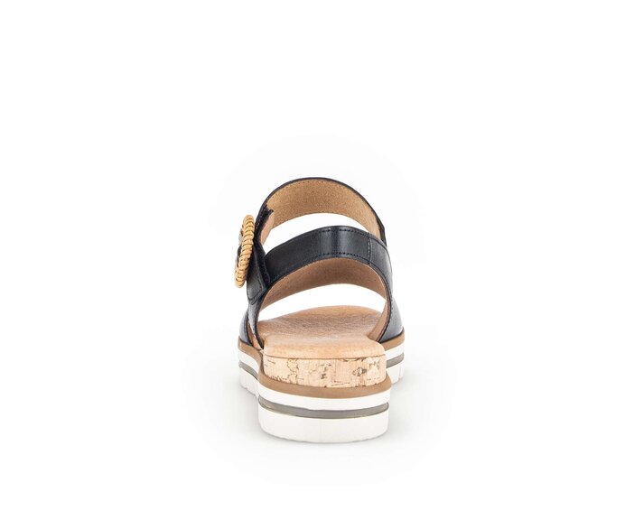 Gabor Damen  Keilsandalette Schwarz - Glattleder
