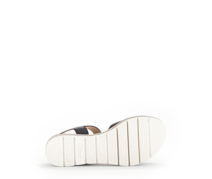 Gabor Damen  Keilsandalette Schwarz - Glattleder