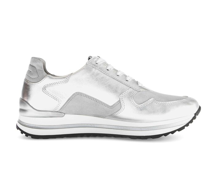 Gabor Damen  Sneaker Low Silber - Rauleder