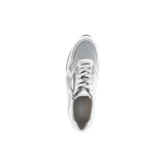 Gabor Damen  Sneaker Low Silber - Rauleder