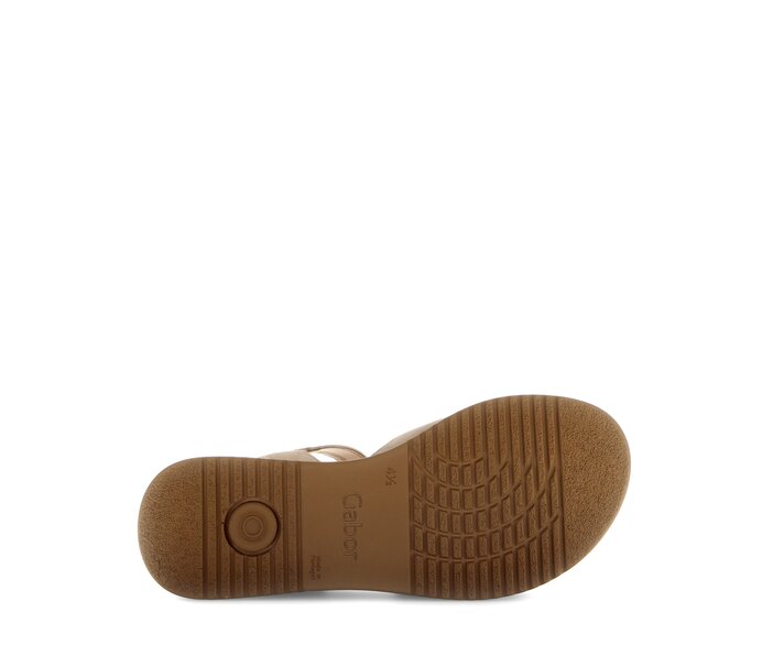 Gabor Damen  Plateau Sandale Beige - Rauleder