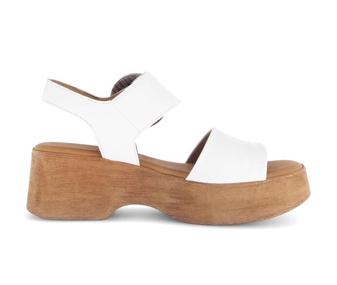 Gabor Damen  Riemchensandale Creme - Glattleder