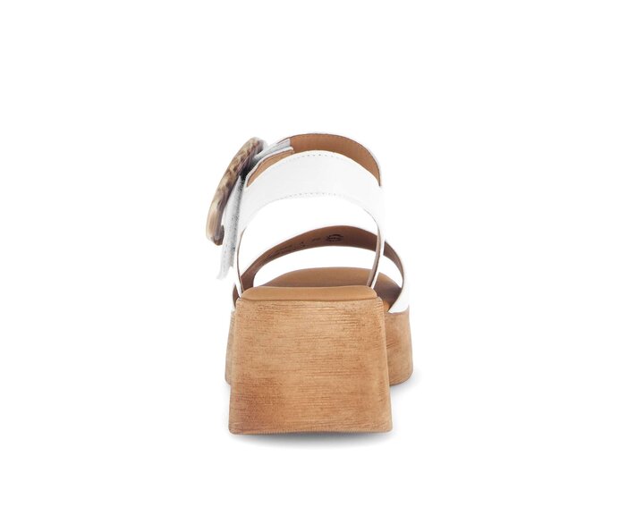 Gabor Damen  Riemchensandale Creme - Glattleder
