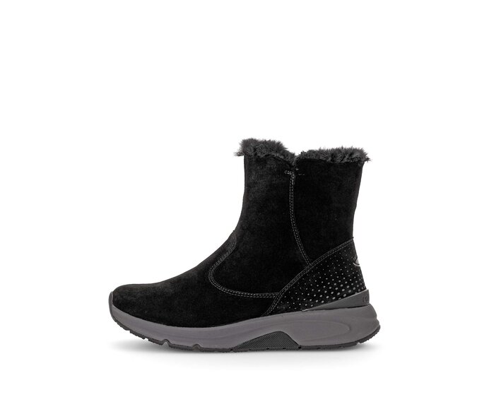 Gabor Damen Winterstiefelette Schwarz - Rauleder