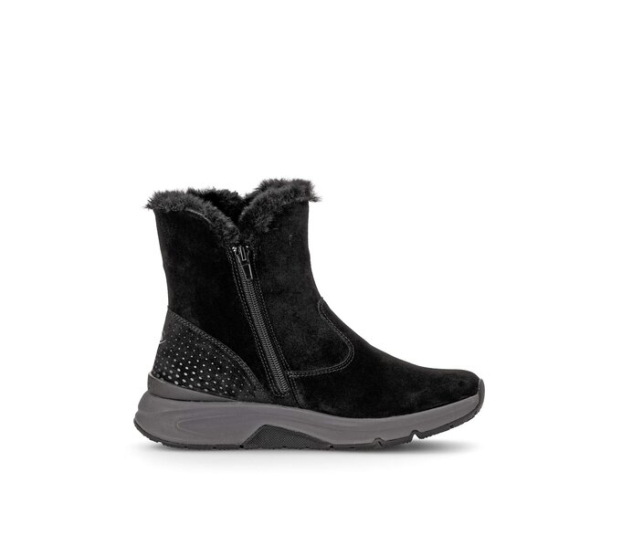 Gabor Damen  Winterstiefelette Schwarz - Rauleder