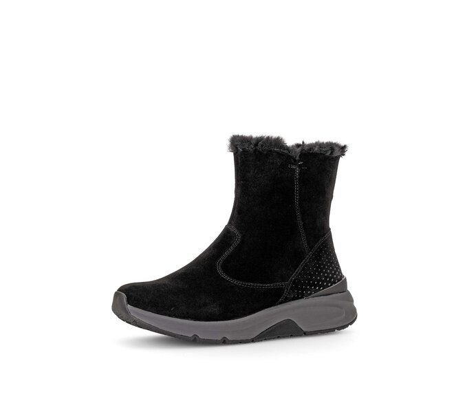 Gabor Damen  Winterstiefelette Schwarz - Rauleder