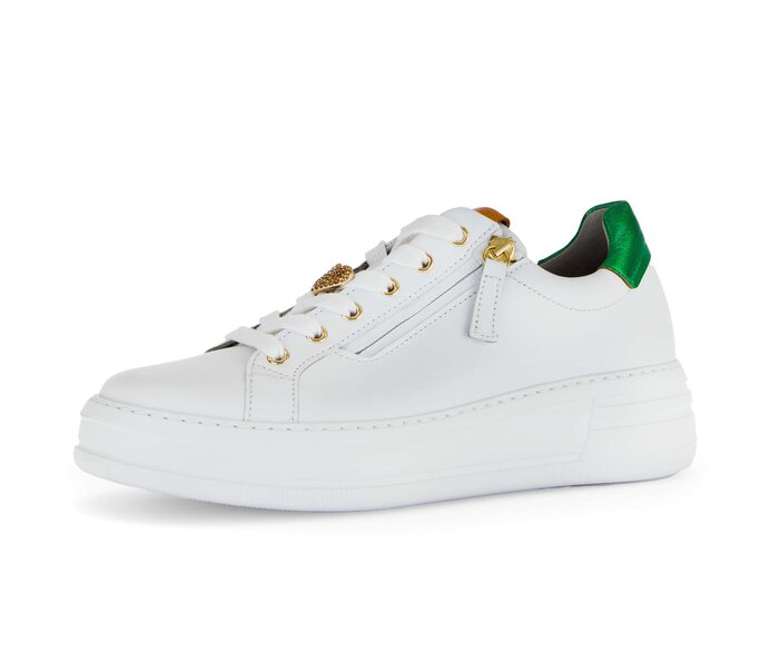 Gabor Damen  Sneaker Low Weiß - Materialmix Leder