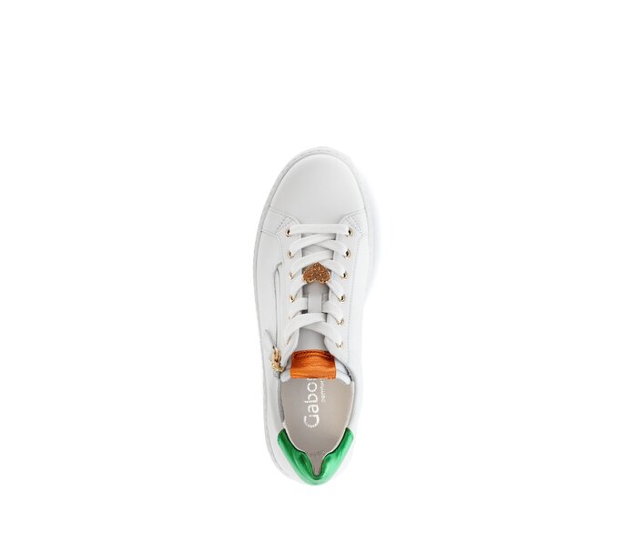 Gabor Damen  Sneaker Low Weiß - Materialmix Leder