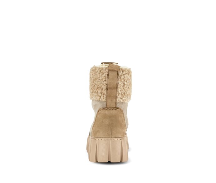 Gabor Damen  Plateau Stiefelette Beige - Materialmix Leder/Lederimitat