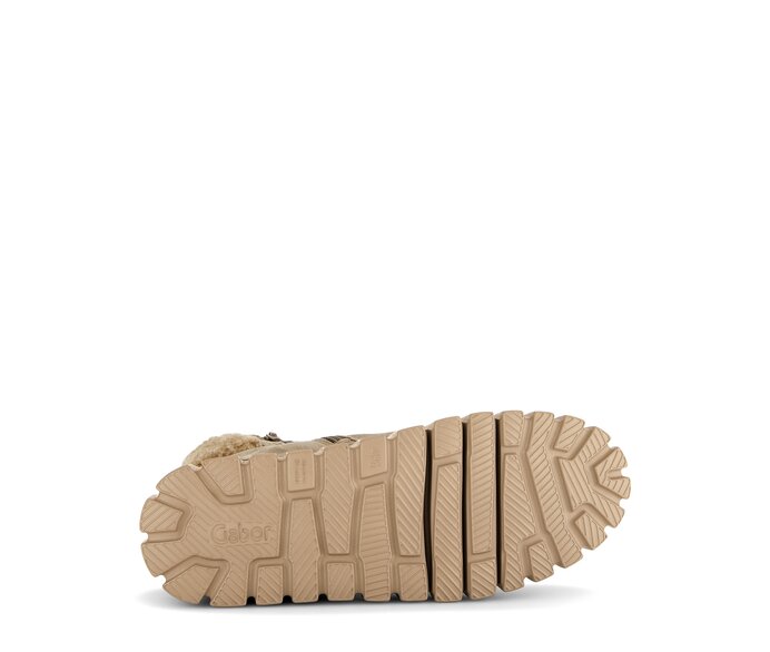 Gabor Damen  Plateau Stiefelette Beige - Materialmix Leder/Lederimitat