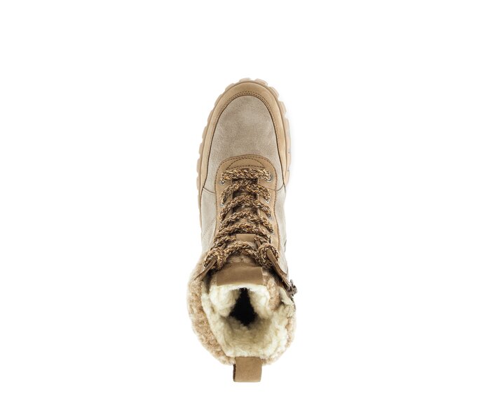 Gabor Damen  Plateau Stiefelette Beige - Materialmix Leder/Lederimitat