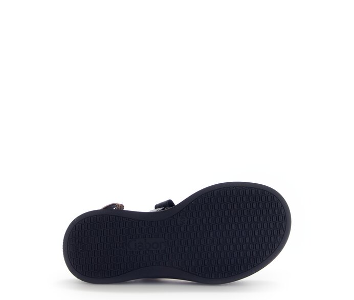 Gabor Damen  Riemchensandale Schwarz - Materialmix Leder