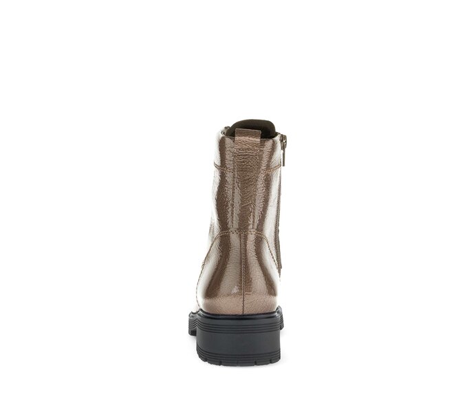 Gabor Damen  Schnürstiefelette Braun - Lackleder