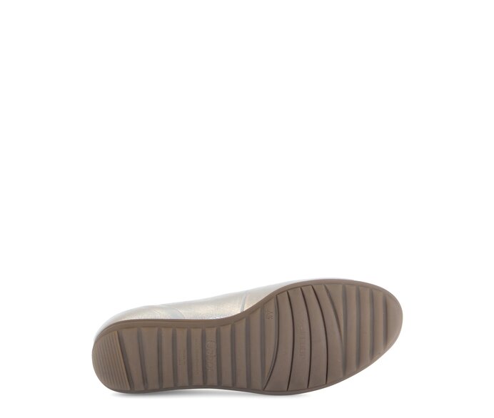 Gabor Damen  Sportliche Ballerina Silber - Effektleder