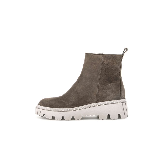 Gabor Damen Plateau Stiefelette Grau - Rauleder