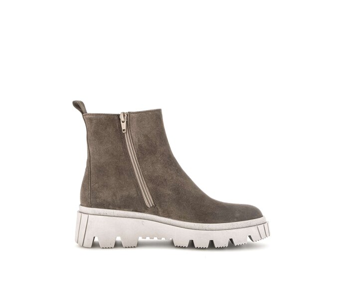 Gabor Damen  Plateau Stiefelette Grau - Rauleder