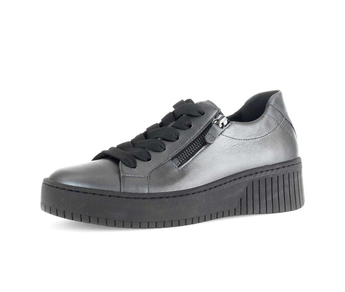 Gabor Damen  Sneaker Low Silber - Glattleder