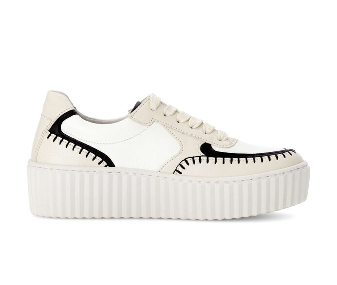 Gabor Damen  Sneaker Low Beige - Materialmix Leder