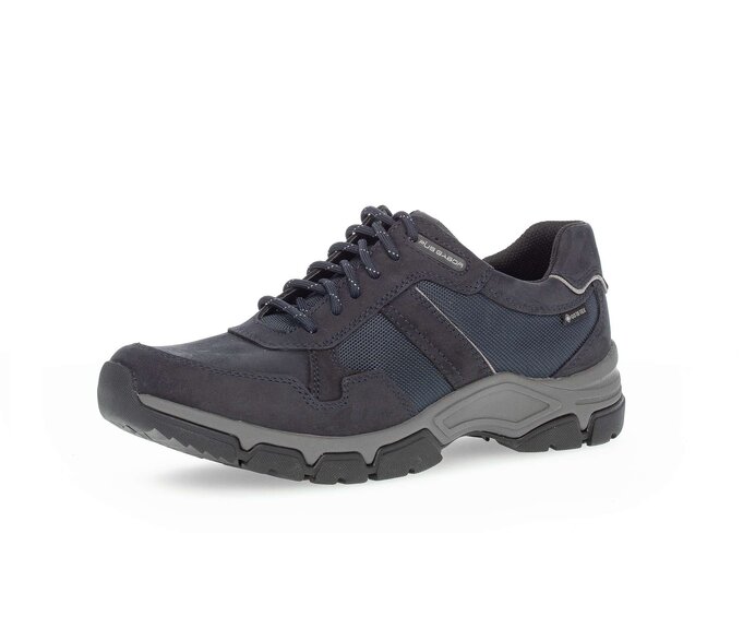 Pius Gabor Herren Sneaker Low Blau - Materialmix Leder/Textil