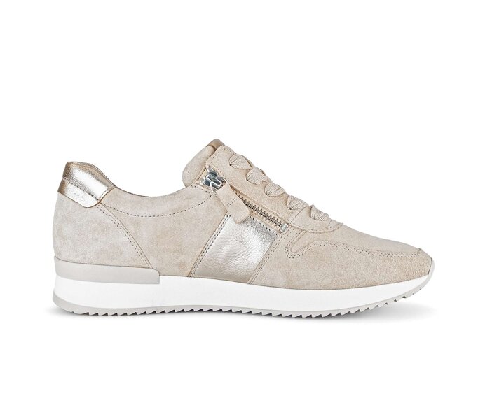 Gabor Damen  Sneaker Low Beige - Materialmix Leder