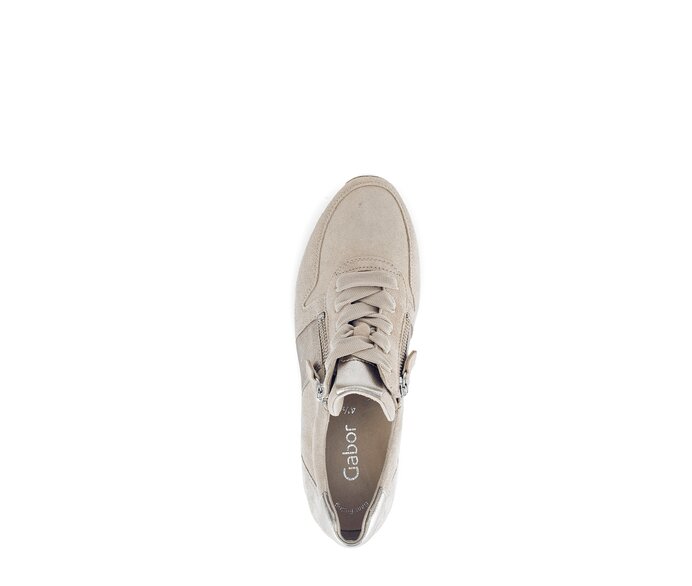 Gabor Damen  Sneaker Low Beige - Materialmix Leder