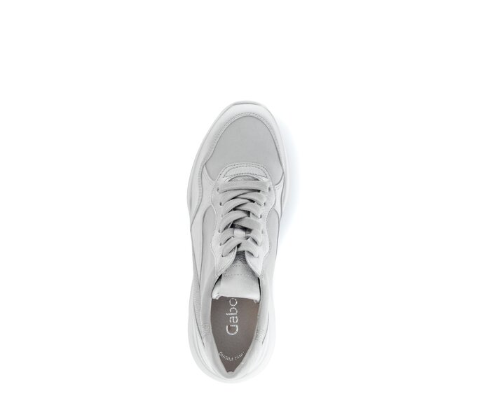 Gabor Damen  Sneaker Low Silber - Materialmix Leder/Lederimitat