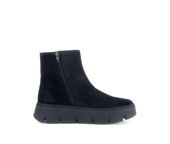Gabor Damen  Plateau Stiefelette Schwarz - Rauleder