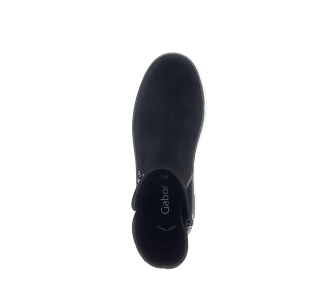 Gabor Damen  Plateau Stiefelette Schwarz - Rauleder